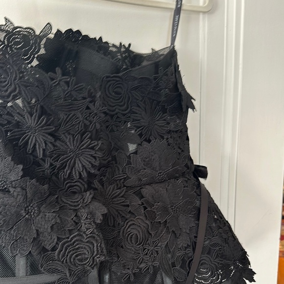 Wayne Clark gorgeous Black Lace Sheath Dress with Embellished Bodice - Picture 5 of 8